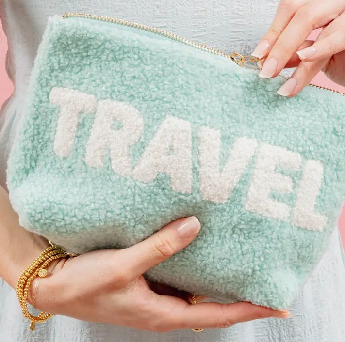 Aqua Teddy Pouch - Travel
