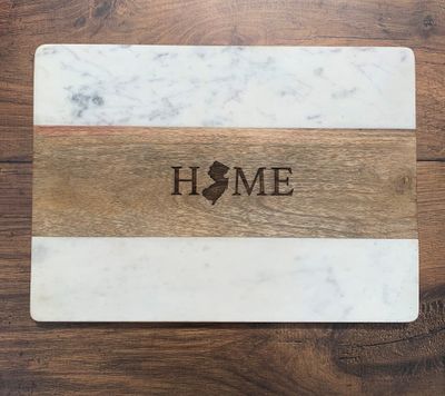 Marble &amp; Wood Serving Board- Home / New Jersey