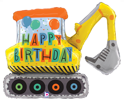 Birthday Construction Excavator Balloon 31&quot;