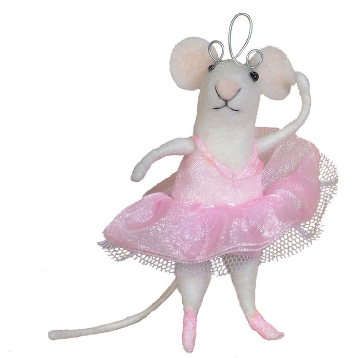 Felt Ballerina Mouse Ornament