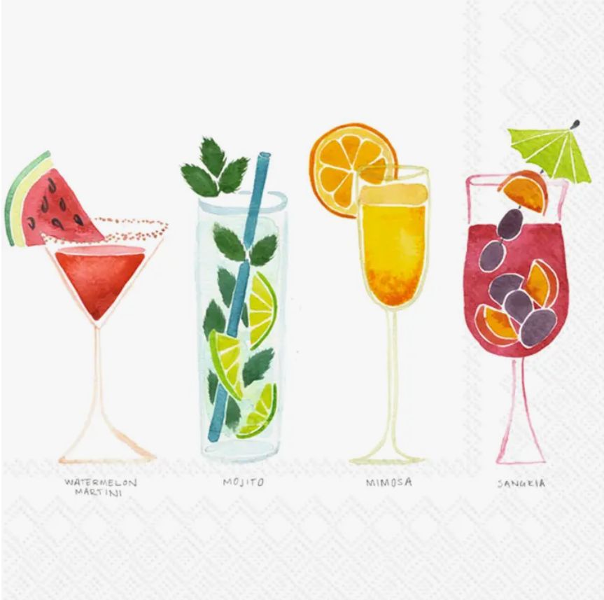 Summer Cocktails Paper Cocktail Napkin