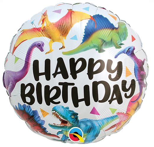 Birthday Colorful Dinosaurs Balloon 18&quot;