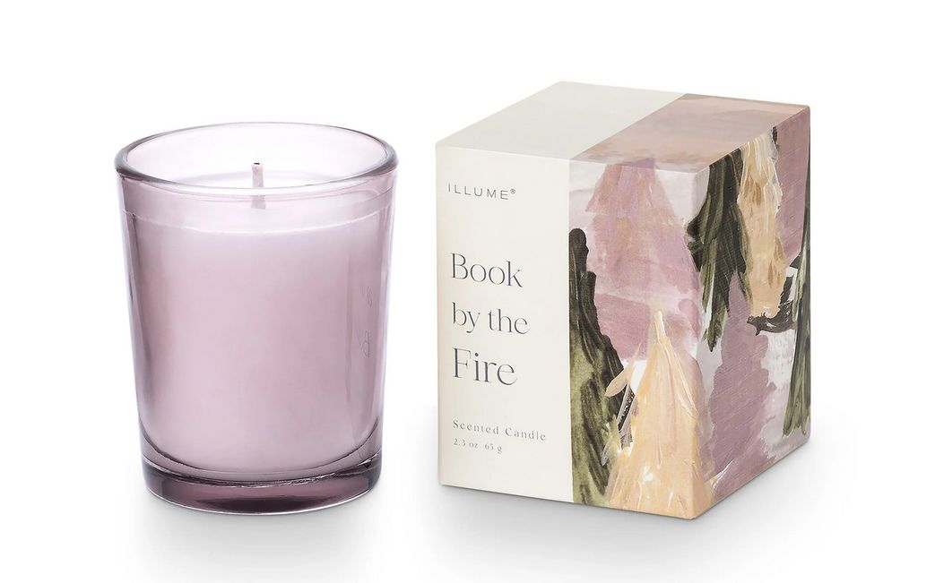 Book by the Fire Boxed Votive Candle