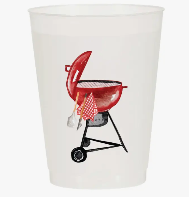 BBQ Grill Frosted Cups  Pack of 10