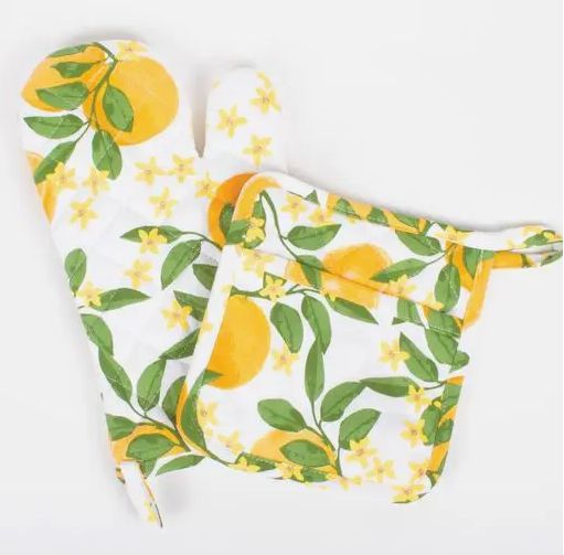 Orange Grove Oven Mitt Set