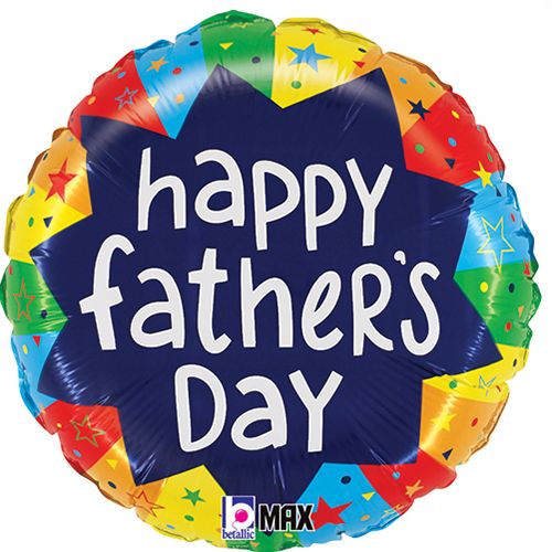 Fathers Day Bursting Colors Balloon 18&quot;