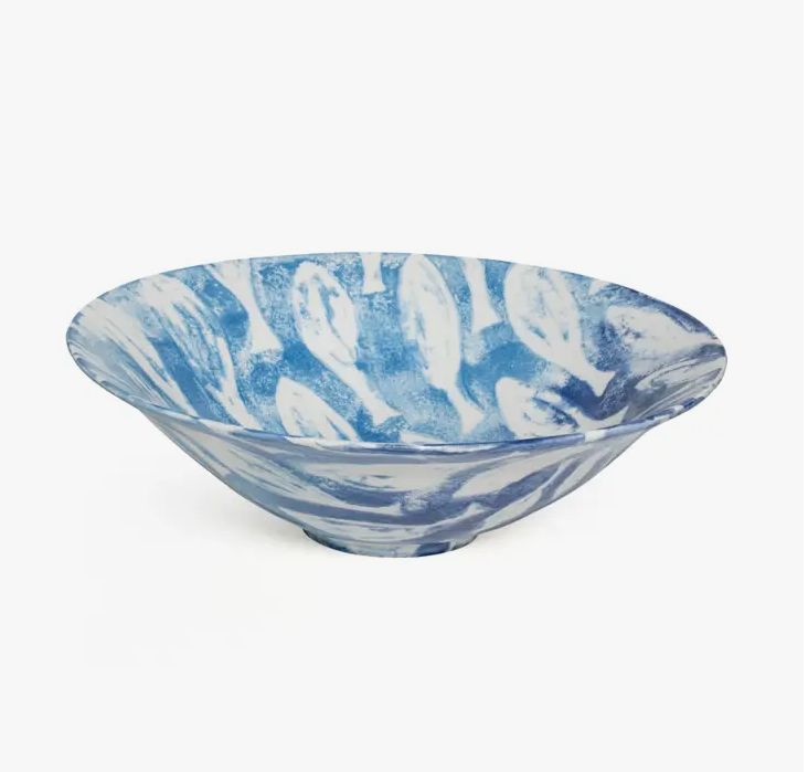 Creatures Shoal Fish Salad Bowl | Blue Seaside Tableware