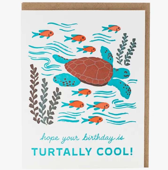 Sea Turtle Birthday Card