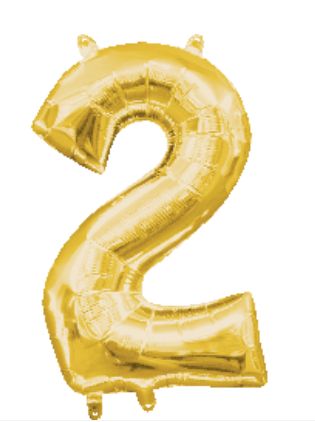 Gold Mylar Balloon 40&quot; - Two