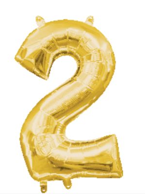 Gold Mylar Balloon 40&quot; - Two