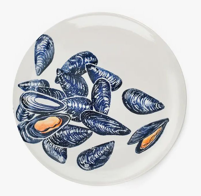 Platter Mussels | Round Ceramic Serving Platter
