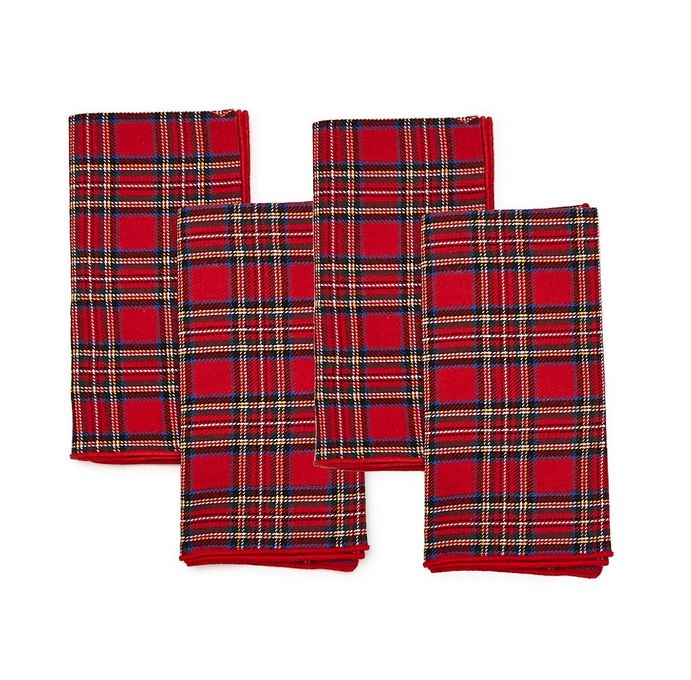 Tartan Traditions Set of 4 Woven Napkins