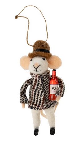 Winston Wine Mouse Ornament