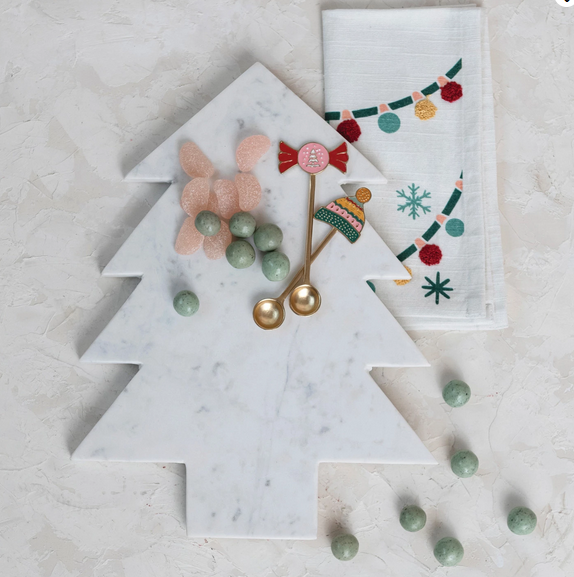 Marble Tree Shaped Cheese/Cutting Board