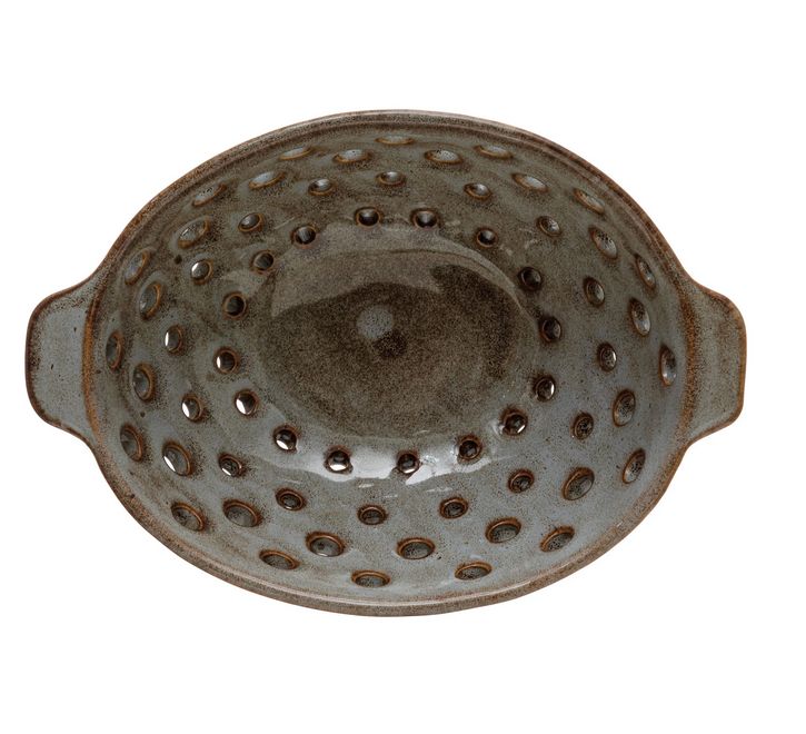 Stoneware Berry Bowl with Glaze