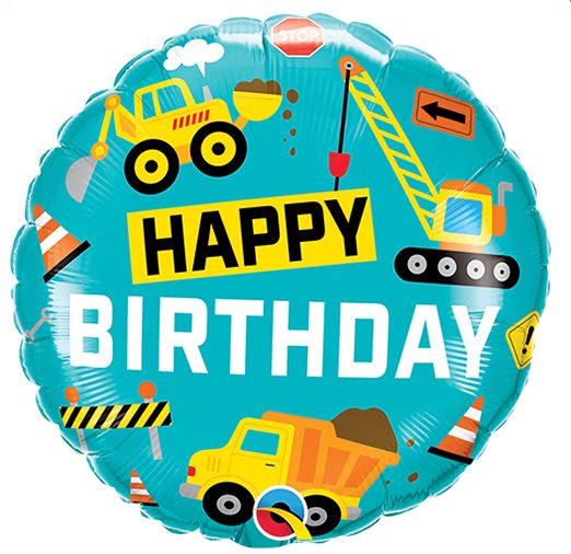 Birthday Construction Balloon 18&quot;