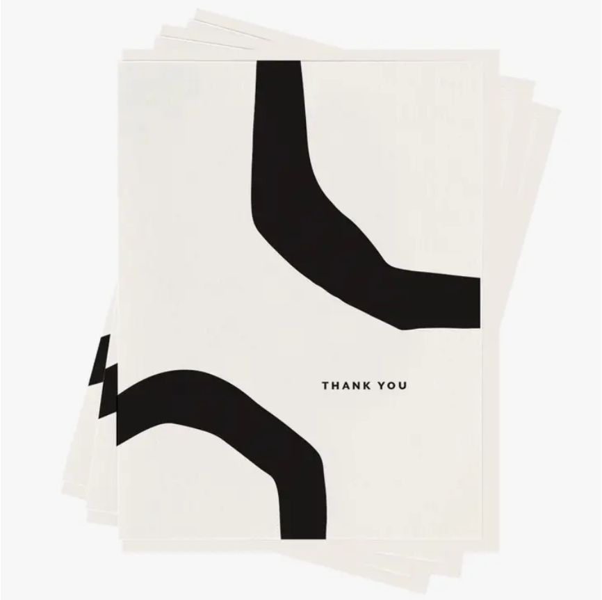 Shape - Box Set of 6 Letterpress Thank You Cards