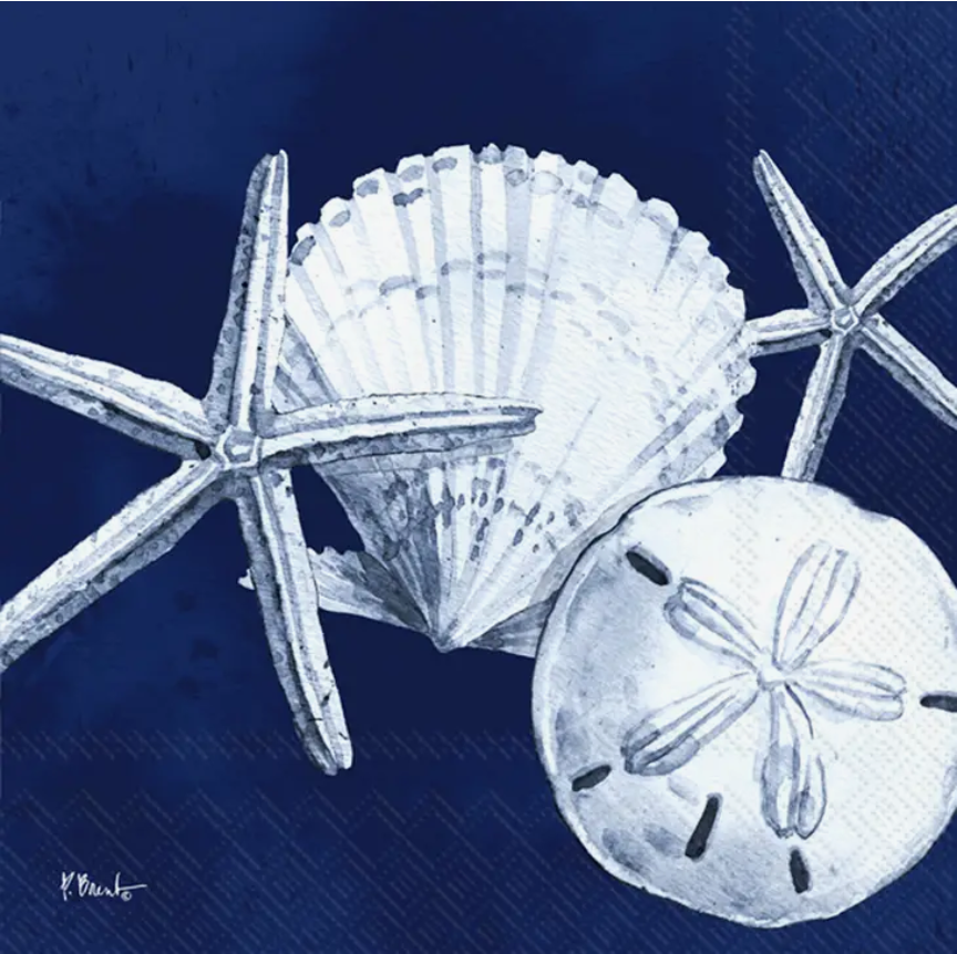 Paper Cocktail Napkin Dark Sea