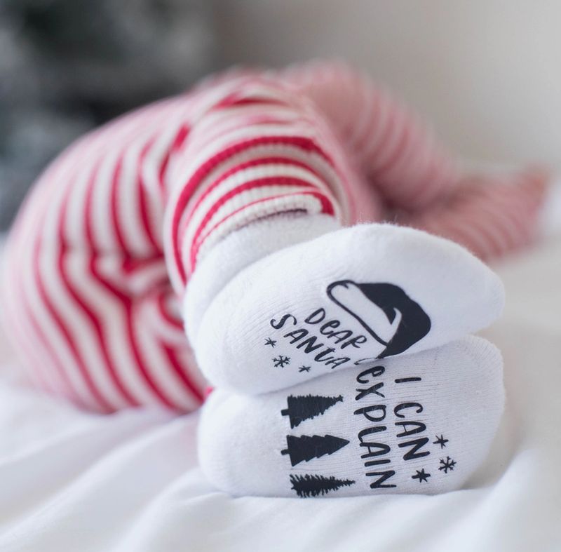 Dear Santa I Can Explain Christmas Socks 6-18mo
