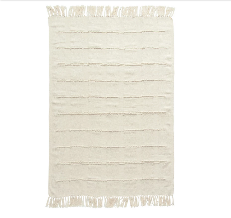 Cotton Blend Chenille Throw