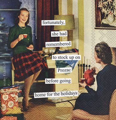 Paper Cocktail Napkins Anne Taintor Prozac Christmas