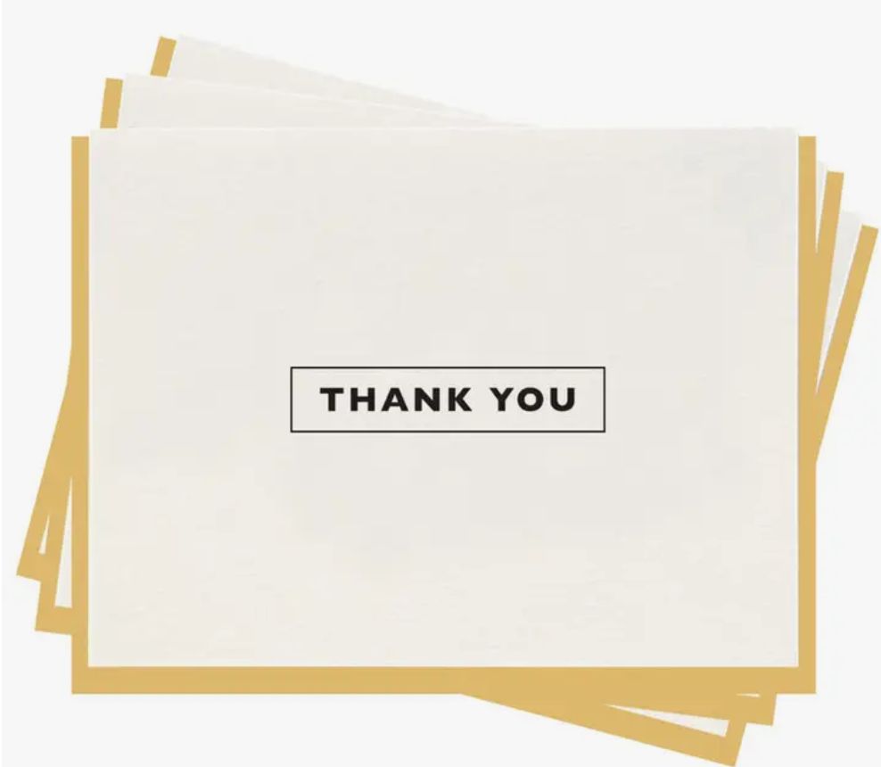 Thank You Box - Set Of 6 Letterpress Cards