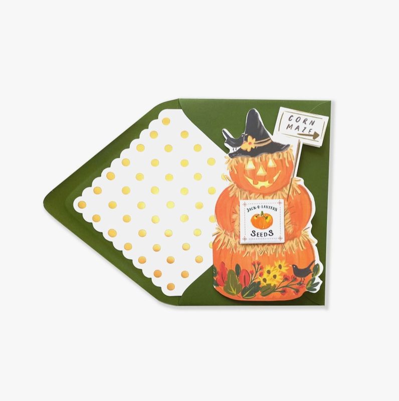 Jack O Lantern Halloween Greeting Card