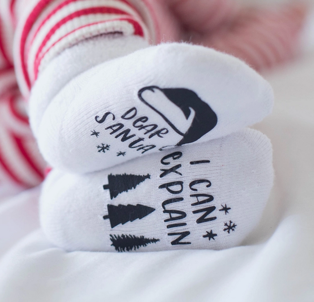 Dear Santa I Can Explain Christmas Socks 0-6mo