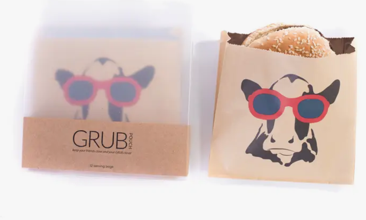 Eat Drink Host - Cow with Sunglasses Grub Pouches
