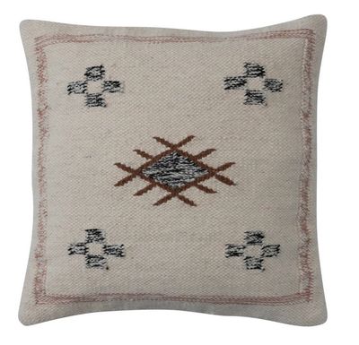 Woven Wool Blend Kilim Pillow