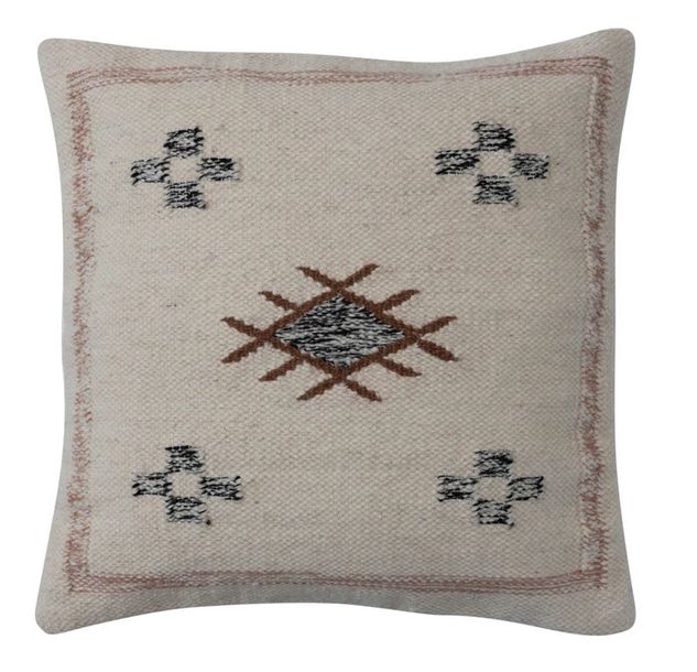 Woven Wool Blend Kilim Pillow