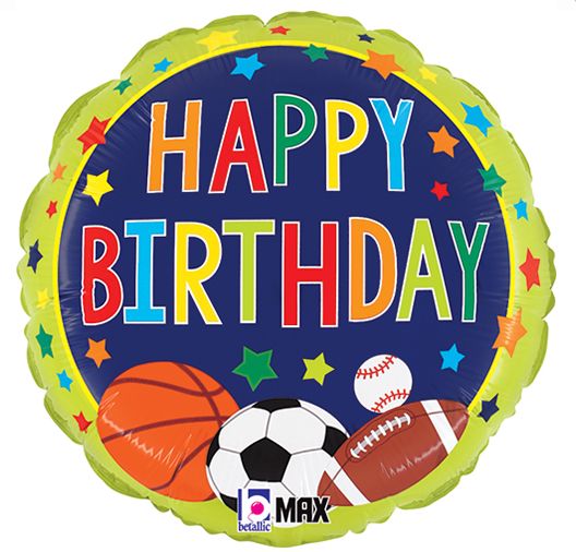 Birthday Multi-Sports Balloon 18&quot;