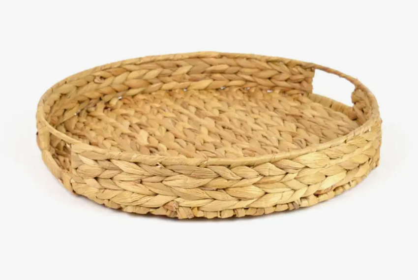Natural Woven Round Tray
