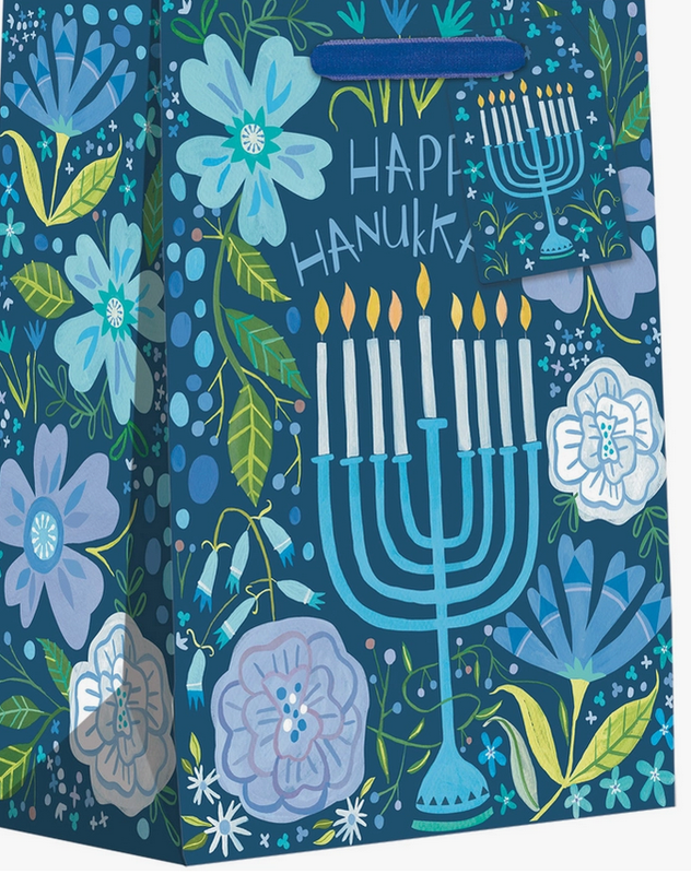 Floral Menorah Totes - Medium