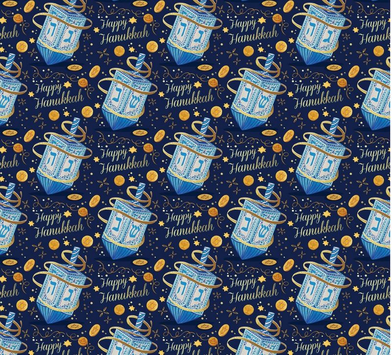 Happy Hanukkah Wrap - Jumbo