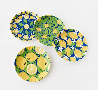Lemon &quot;Paper&quot; Plate, Set of 4