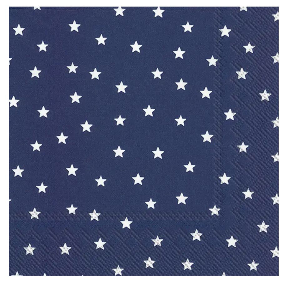 Little Stars Dark Blue Paper Lunch Napkins