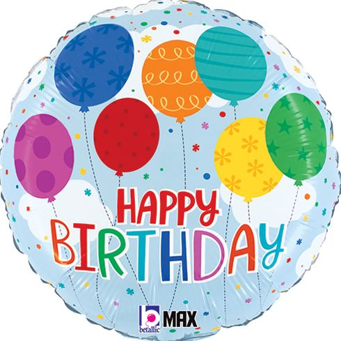 Birthday Colorful Balloons 18&quot;