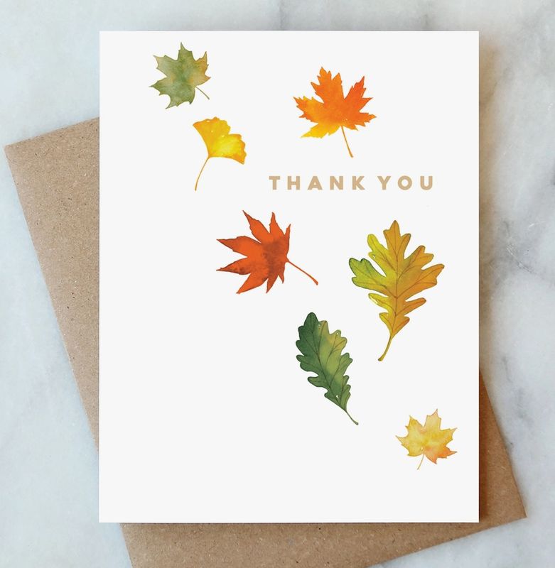 Fall Leaves Thank You Card