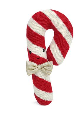 Candy Cane Knit Toy - Red