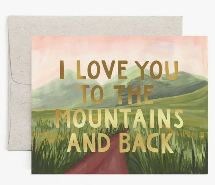 Gold Mountains and Back Greeting Card