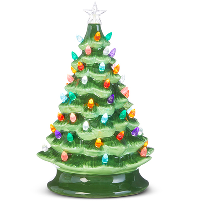 13&quot; W/ Timer Vintage Lighted Tree
