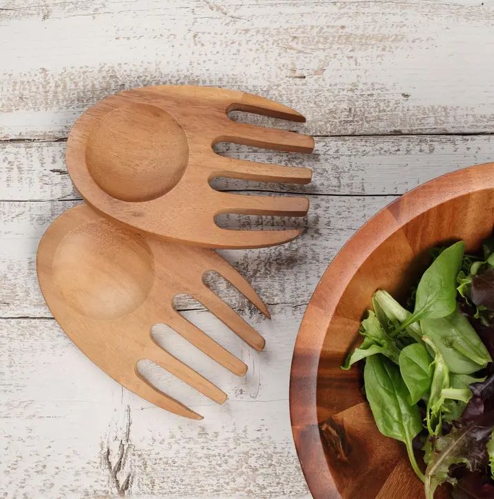 Tuscany Wooden Salad Hands - Brown