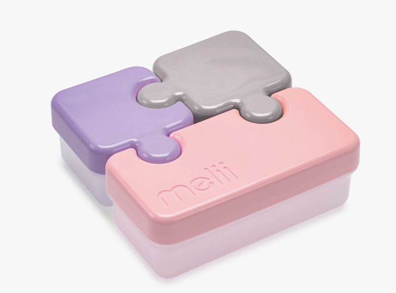 Puzzle Bento Box Food Storage Container - Pink