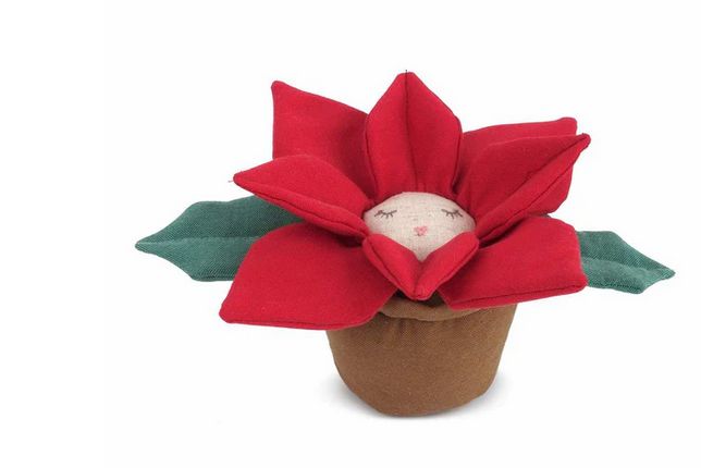 Pretty Poinsetta Pot - Red