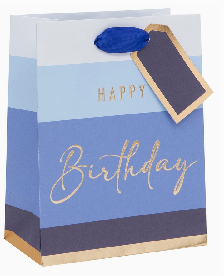 Bag Medium Happy Bday Stripe