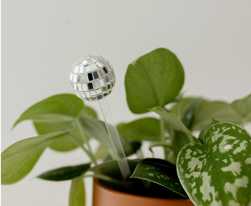 Disco ball plant stick