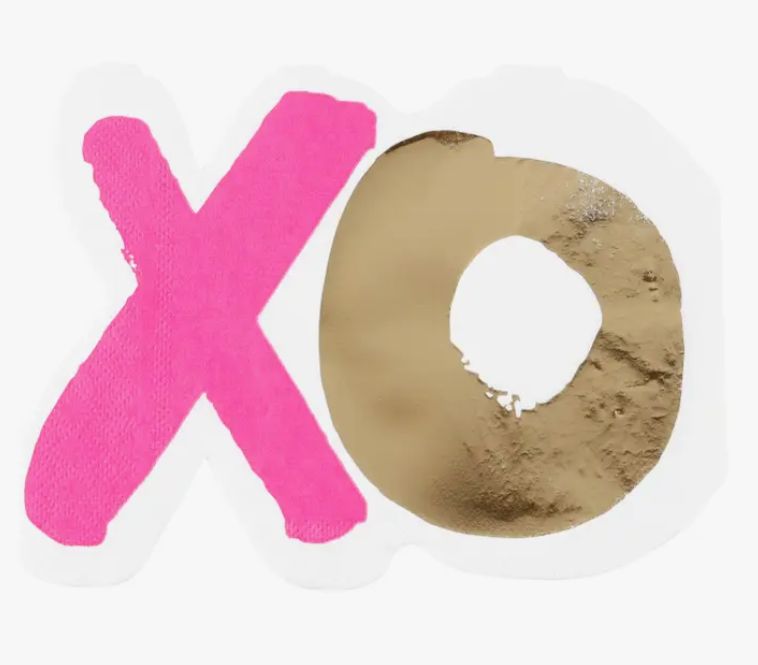 Xoxo Die-Cut Beverage Napkin