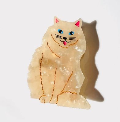 Hand-painted Persian Cat Claw Hair Clip