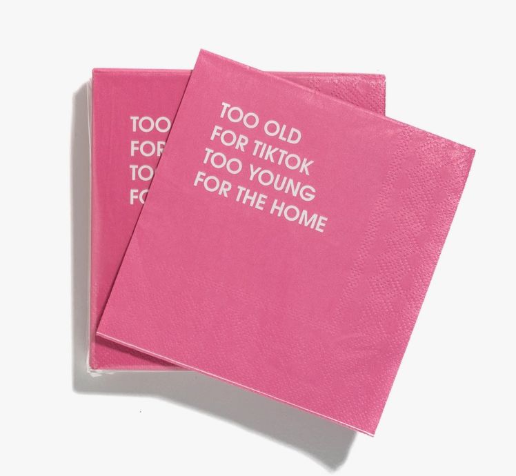 Too Old For TikTok Cocktail Napkins